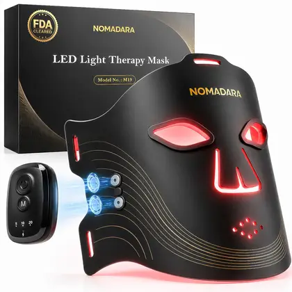 NOMADARA Wireless Red Light Therapy Face Mask with Near-Infrared LED