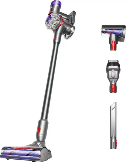 Dyson V8 Cordless Vacuum with 6 Accessories – Silver/Nickel
